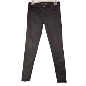 American Eagle Women's Jegging Sateen‎ Olive Green Super Stretch Jeans